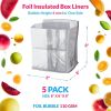Insulated Box Liners 8 x 8 x 8 Pack of 5 Insulated Shipping Box 8x8x8 Insulated Shipping Boxes for Frozen Food Lightweight Durable Flexible Cold Shipp