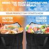 Black Thermal Pizza Bag 23x14.5x15 Thick Insulated Food Delivery Bag Pack of 2; Pizza Bags for Delivery 23" x 14 1/2" x 15" Catering Bag for Food Deli